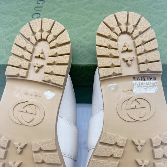 GUCCI Airel Leather Horsebit Loafer Mules Slide Ivory White EU 39.5 US 9.5 - Picture 16 of 16